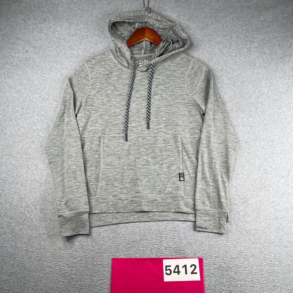 Salt Life SLX Womens Small Gray Heather Hoodie Shirt Long Sleeve Performance